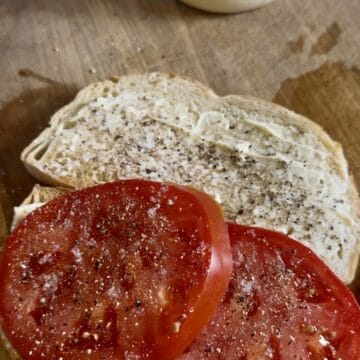 A Southern classic, the tomato sandwich