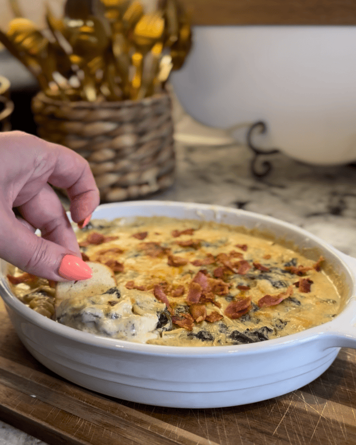 Protein Packed Bacon Artichoke Dip