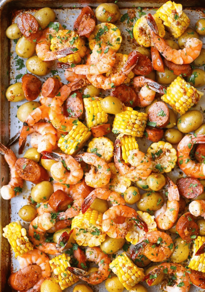 Sheet Pan Shrimp "Boil"