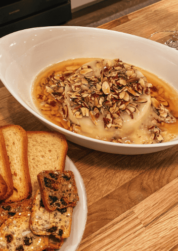 The Easiest Appetizer, Honey Almond Baked Brie