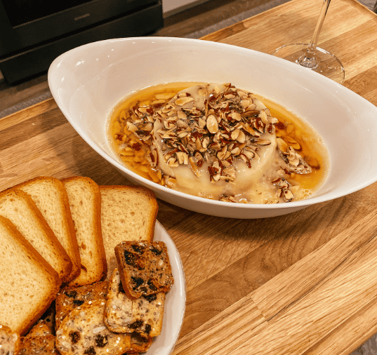 The Easiest Appetizer, Honey Almond Baked Brie