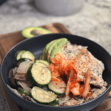 Chicken and Veggie Kimchi Bowls