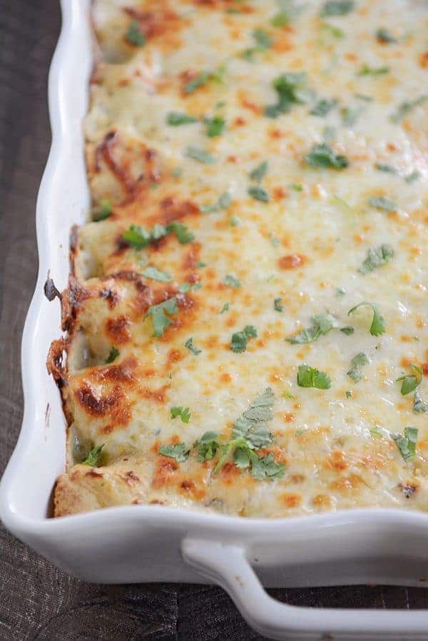 Green Chile Chicken Enchiladas