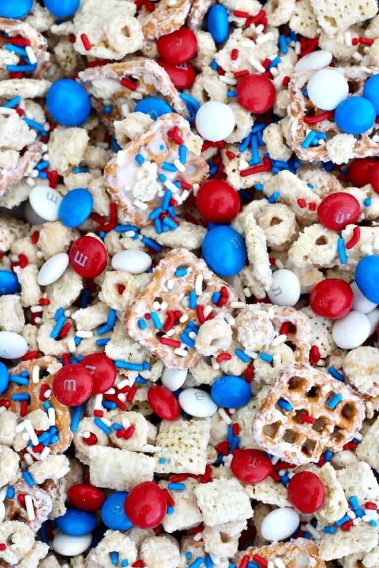 Red White and Blue Snack Mix