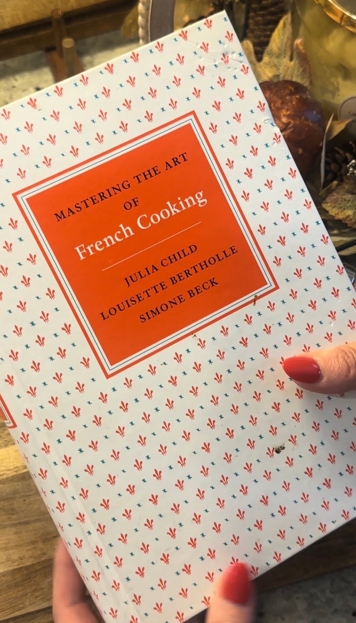 Julia Child’s Mastering the Art of French Cooking cookbook featured for a stovetop Beef Bourguignon recipe